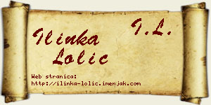 Ilinka Lolić vizit kartica